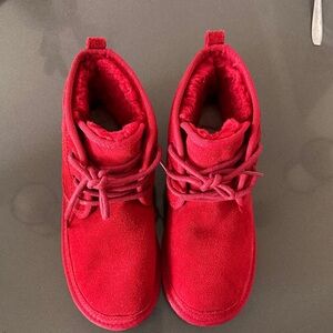 Cozy Red Kids Boots